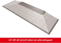Deluxe Drempelhulp uitbreidingsset - Grijs/Bruin - Set 4 laags - 3-zijdig oprijdbaar - 570 x 1730 mm