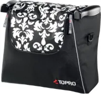 Design boodschappentas Baroque zwart wit Troja Classic en Troja 2G rollators