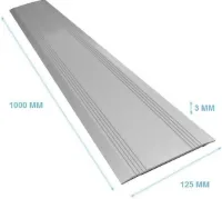 Drempelvervanger 3 x 125 x 1000 mm, aluminium