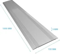 Drempelvervanger - 3 x 150 x 1000 mm Aluminium