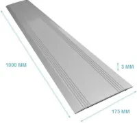 Drempelvervanger 3 x 175 x 1000 mm Aluminium