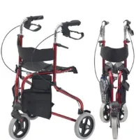 Drive Devilbiss inklapbare driewiel rollator - rood