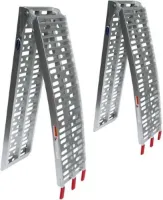 Extra verstevigde aluminium oprijplaat opklapbaar - 225 cm - 2 stuks
