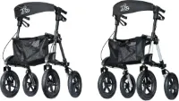Lichtgewicht 2020 Deluxe Air Rollator, Luchtbanden, optimaal comfort (9KG) (Pearl White)
