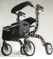 Lichtgewicht DESIGN Rollator Giraffe Zwart - Wit​