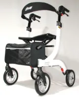Lichtgewicht rollator Nitro Wit LARGE met ultra soft wielen