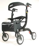 Lichtgewicht rollator Nitro medium zwart met ultra soft wielen