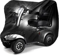 Maxxcovers Scootmobiel Hoes - Zwart - Afdekhoes - Regenhoes - Maat L