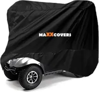 Maxxcovers  Scootmobiel Hoes - Zwart - Afdekhoes - Regenhoes - Maat M