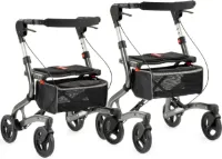 MultiMotion Trollimaster RG70 Rollator Low - Donkergrijs - Zithoogte 52 cm (lengte tot 1.65cm)
