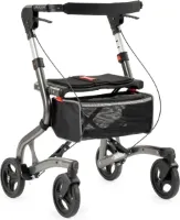 MultiMotion Trollimaster RG70 Rollator Standard - Kleur:Donkergrijs - Zithoogte 60cm (lengte vanaf 1.65cm)