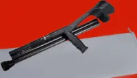 Per stuk | Zwart | Links | Opvouwbare Carbon Kruk / Loopkruk / Elleboogkruk | + Anatomische Softgrip handvat & gratis opbergtas