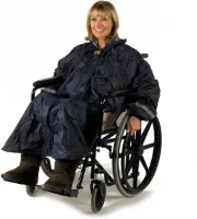 Poncho met mouwen - ongevoerd