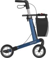 Rehasense Server zithoogte 62 cm - zachte comfort wielen - Large  electric blue - Gewicht 7,2 kg - Scootmobiel Steenwijk uitvoering