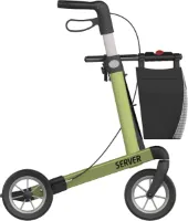 Rehasense Server zithoogte 62 cm - zachte comfort wielen - Large  olive groen- Gewicht 7,2 - Scootmobiel Steenwijk uitvoering