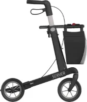 Rehasense Server zithoogte 62 cm - zachte comfort wielen - Large  zwart - Gewicht 7,2 kg - Scootmobiel Steenwijk uitvoering