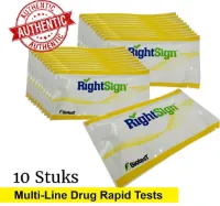 RightSign multi-drugs sneltest panel (urine) 10 stuks| Multidrugs test| Drugstest| Multi-drugs 7 drugs rapid panel | 10 stuks