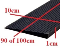 Roege international Drempelhulp 1 cm zwart met lijmlaag 100 mm x 1000 mm