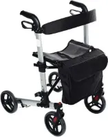 Rollator Deluxe - optimaal comfort  - Stabiel Aluminium Frame - Hoogwaardige Rubberen Banden - Ergonomische Handgrepen