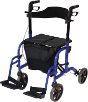 Rollator en Rolstoel Duo Blauw
