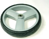 Rollator wiel 190x40mm massief (kaigo soft) grijze velg/zwarte band