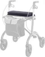 SALJOL Carbon rollator harde zitting, zwart met kussen