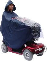 Scootmobiel Regencape met Doorzichtig paneel | Regenponcho