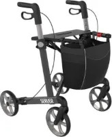 Server Lichtgewicht Rollator Antraciet - Zachte comfort banden