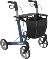 Server Lichtgewicht Rollator Blauw - Standaard banden