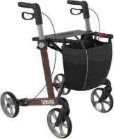 Server Lichtgewicht Rollator Bruin Medium - Zachte comfort banden