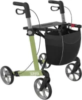 Server Lichtgewicht Rollator Groen - Zachte comfort banden