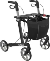 Server Lichtgewicht Rollator Zwart - Zachte comfort banden