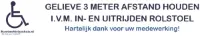 Sticker uitrijden rolstoel