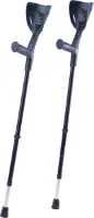 Thuasne Set van 2 Elleboogkrukken / Loopkrukken Globetrotter- Blauw - In hoogte verstelbaar (1.48-1.92 m)- tot 150 kg