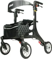 Ultra Lichtgewicht rollator Nitro Carbon (medium) met ultra soft wielen
