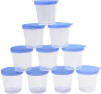 Urine Potjes met Speciale Coating voor Onderzoek Urine – 10 Stuks - Vind (afwijkende) Stoffen Eenvoudiger - Cup – Beker - 40 ML – Afsluitbaar – Anti Lek Deksel - Urine containers –Herbruikbare Contain