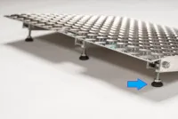 Verstelbare aluminium drempelhulp 7,5 - 10 cm lengte 87 cm