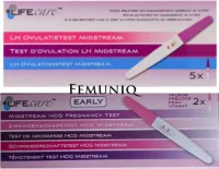Vroege Zwangerschapstest [2 stuks] + Ovulatietesten [5 stuks] - Lifecare - Femuniq