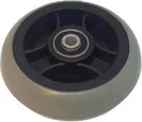 Wiel 100x30mm (5x1.1/4 inch) massief grijs