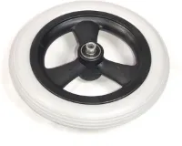 Wiel 200x30mm (8x1.1/4 inch) massief grijs