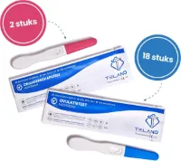 Zwangerschapstest 2 stuks extra vroeg - 18 stuks Ovulatietest extra gevoelig - voordeelpakket - Thuistestenkopen.nl