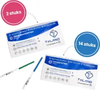 Zwangerschapstest 2 stuks extra vroeg - 14 stuks Ovulatietest extra gevoelig - Voordeelpakket - Thuistestenkopen.nl
