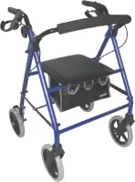 aidapt rollator 4 wielen - blauw