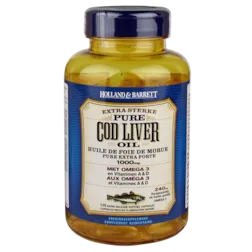 Holland & Barrett Cod Liver Oil Met Vitamine A & D 1000 mg 120 Capsules