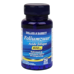 Holland & Barrett Foliumzuur, 400mcg (250 Tabletten)