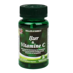 Holland & Barrett IJzer + Vitamine C (30 Tabletten)