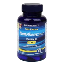 Holland & Barrett Pantotheenzuur, 500mg (100 Tabletten)