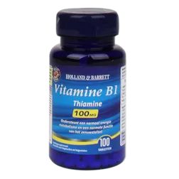 Holland & Barrett Vitamine B1, 100mg (100 Tabletten)