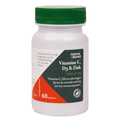 Holland & Barrett Vitamine C, D3 & Zink (60 Tabletten)