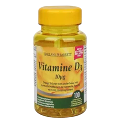 Holland & Barrett Vitamine D3, 10mcg (100 Capsules)